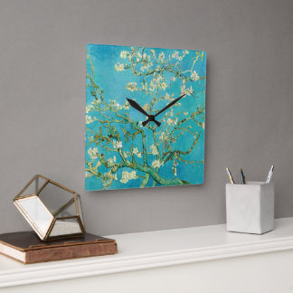 Almond Blossoms by van Gogh Square Wall Clock