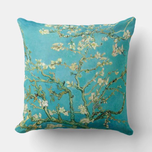 Almond Blossoms by van Gogh Throw Pillow