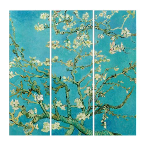 Almond Blossoms by van Gogh Triptych