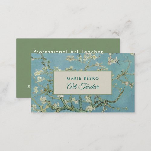 Almond Blossoms By Vincent Van Gogh Art Teacher Business Card