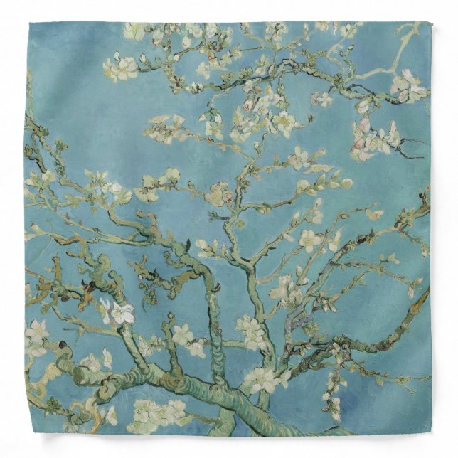 Almond Blossoms by Vincent Van Gogh Fine Art Bandana (Front)