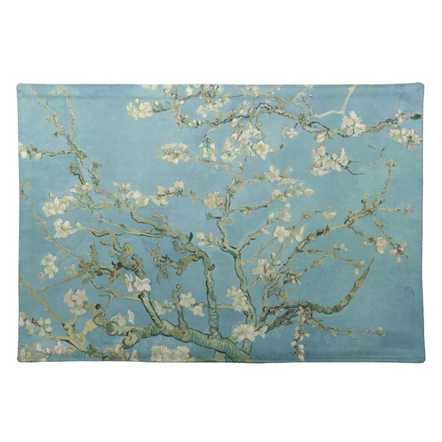 Almond Blossoms by Vincent Van Gogh Fine Art Cloth Placemat (Front)