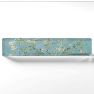 Almond Blossoms by Vincent Van Gogh Fine Art Desk Name Plate