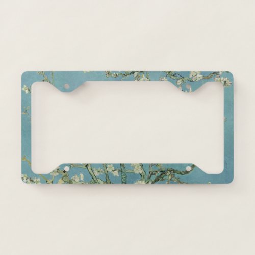 Almond Blossoms by Vincent Van Gogh Fine Art License Plate Frame