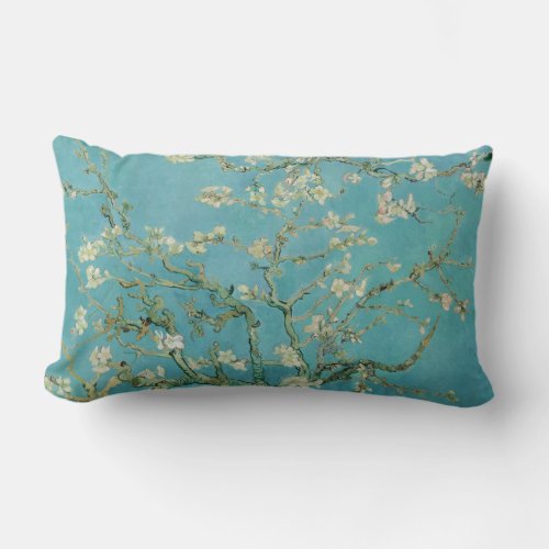 Almond Blossoms by Vincent Van Gogh Fine Art Lumbar Pillow