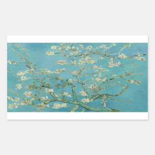 Almond Blossoms by Vincent Van Gogh Fine Art Rectangular Sticker