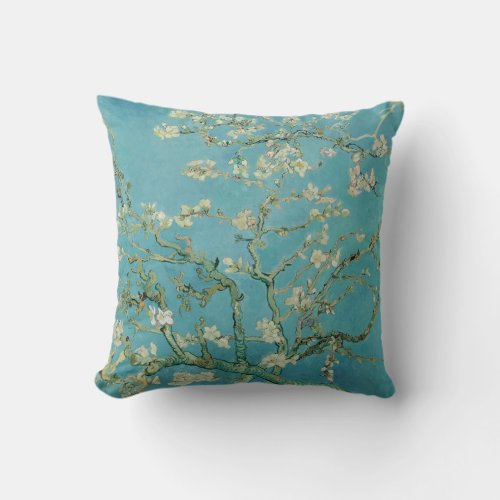 Almond Blossoms by Vincent Van Gogh Fine Art Throw Pillow