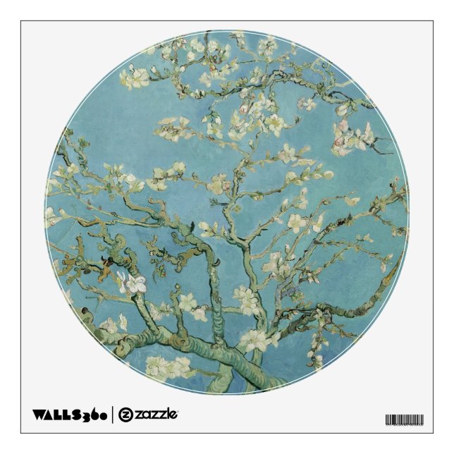Almond Blossoms by Vincent Van Gogh Fine Art Wall Decal (Front)