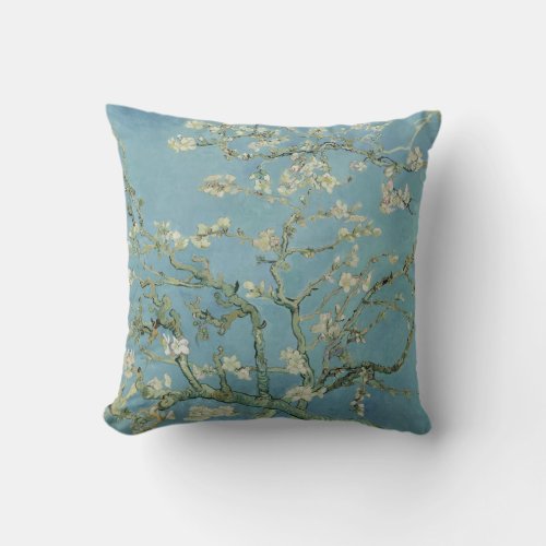 Almond Blossoms by Vincent Van Gogh Throw Pillow