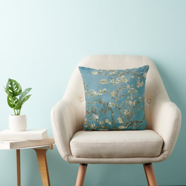 Almond Blossoms ,Famous Painting Throw Pillow (Chair)