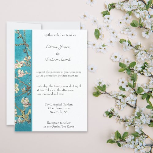 Almond Blossoms Floral Wedding Invitation