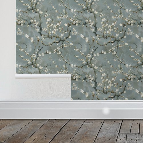 Almond Blossoms Grey Vincent Van Gogh Wallpaper