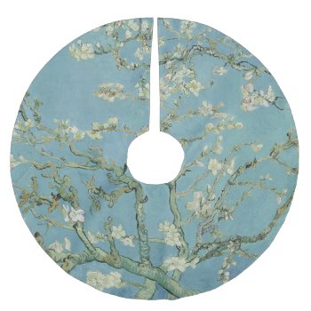 Almond Blossoms Painting By Van Gogh Brushed Polyester Tree Skirt by decodesigns at Zazzle