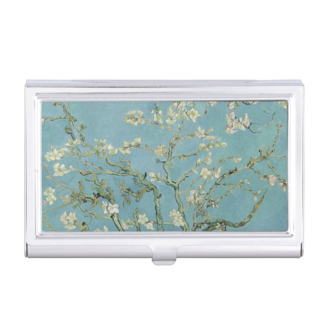 Almond Blossoms Painting by Van Gogh Business Card Case (Front)