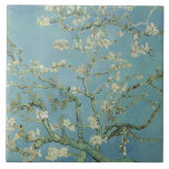 Almond Blossoms Painting by Van Gogh Ceramic Tile<br><div class="desc">Almond Blossoms is a group of several paintings made in 1888 and 1890 by Vincent van Gogh in Arles and Saint-Rémy,  southern France of blossoming almond trees. Flowering trees were special to van Gogh. They represented awakening and hope. He enjoyed them aesthetically and found joy in painting flowering trees.</div>
