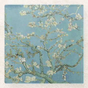 Almond Blossoms Painting By Van Gogh Glass Coaster by decodesigns at Zazzle