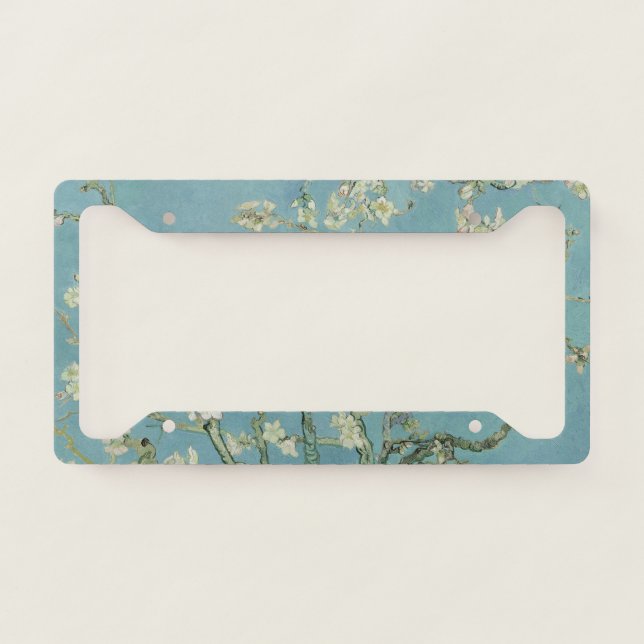 Almond Blossoms Painting by Van Gogh License Plate Frame (Front)