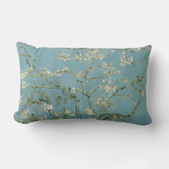 Almond Blossoms Painting by Van Gogh Lumbar Pillow (Front)