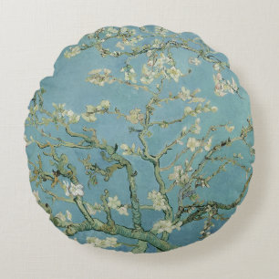 Almond Blossoms Painting by Van Gogh Round Pillow