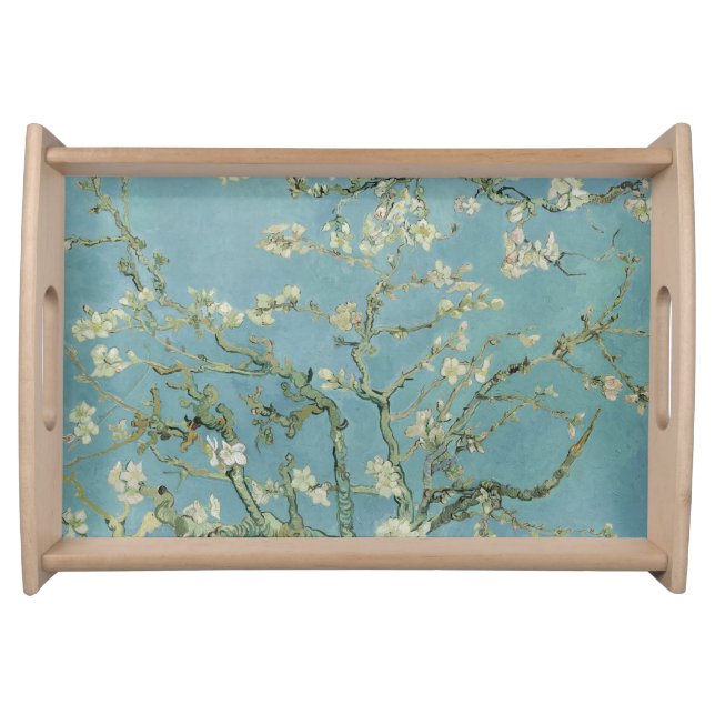 Almond Blossoms Painting by Van Gogh Serving Tray (Front)