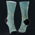 Almond Blossoms Painting by Van Gogh Socks<br><div class="desc">Almond Blossoms is a group of several paintings made in 1888 and 1890 by Vincent van Gogh in Arles and Saint-Rémy,  southern France of blossoming almond trees. Flowering trees were special to van Gogh. They represented awakening and hope. He enjoyed them aesthetically and found joy in painting flowering trees.</div>