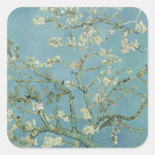 Almond Blossoms Painting by Van Gogh Square Sticker