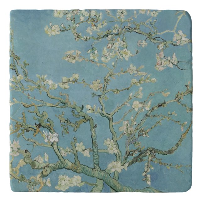 Almond Blossoms Painting by Van Gogh Trivet (Front)