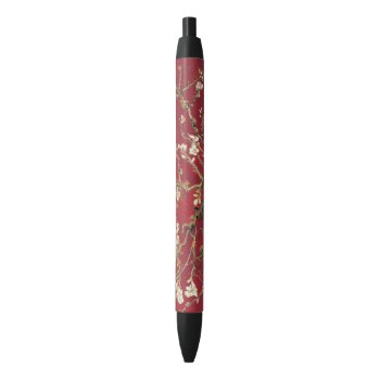 Almond Blossoms Red Vincent Van Gogh Art Painting Black Ink Pen by Then_Is_Now at Zazzle