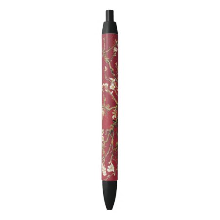Almond Blossoms Red Vincent Van Gogh Art Painting Black Ink Pen