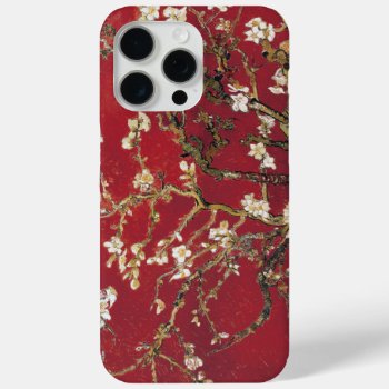 Almond Blossoms Red Vincent Van Gogh Art Painting Iphone 15 Pro Max Case by Then_Is_Now at Zazzle