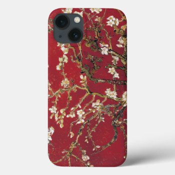 Almond Blossoms Red Vincent Van Gogh Art Painting Iphone 13 Case by Then_Is_Now at Zazzle