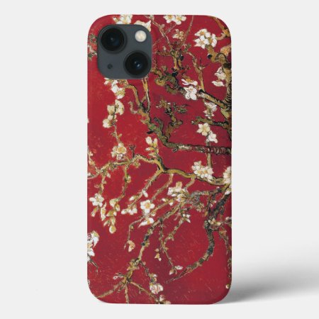Almond Blossoms Red Vincent Van Gogh Art Painting Iphone 13 Case