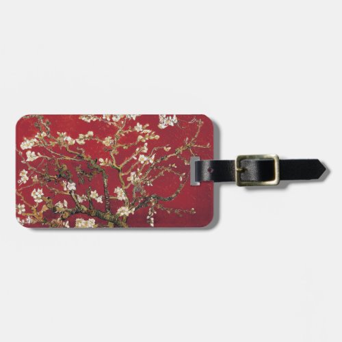 Almond Blossoms Red Vincent van Gogh Art Painting Luggage Tag