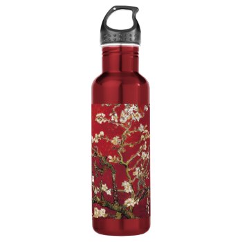 Almond Blossoms Red Vincent Van Gogh Art Painting Stainless Steel Water Bottle by Then_Is_Now at Zazzle