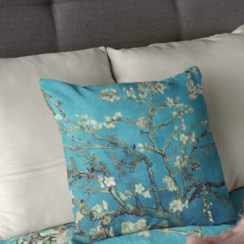 Almond Blossoms Throw Pillow