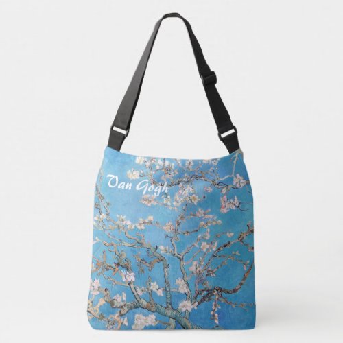 Almond Blossoms Tree Blue Vincent van Gogh Art Crossbody Bag
