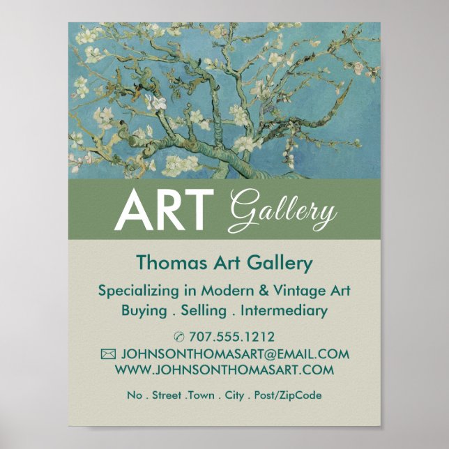 Almond Blossoms, Van Gogh, Art Dealer, Gallery Poster (Front)