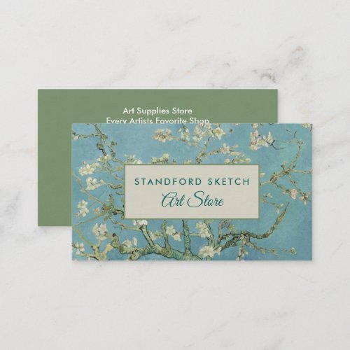 Almond Blossoms Van Gogh Art Supplies Store Business Card