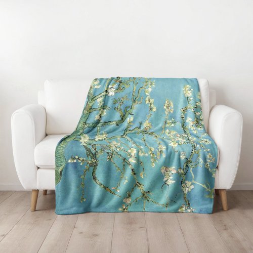 Almond Blossoms  Vincent Van Gogh Fleece Blanket