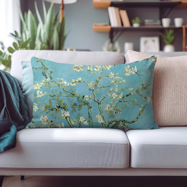 Almond Blossoms | Vincent van Gogh Lumbar Pillow (Creator Uploaded)
