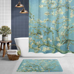 Almond Blossoms | Vincent Van Gogh Shower Curtain<br><div class="desc">Almond Blossoms (1890) by Dutch artist Vincent van Gogh (1853-1890). Van Gogh's Almond Blossoms painting showcases delicate white flowers set against a vibrant turquoise sky, symbolizing new life and renewal. Inspired by Japanese art, the elegant branches and flowing lines create a sense of serenity and natural beauty. The textured brushstrokes...</div>