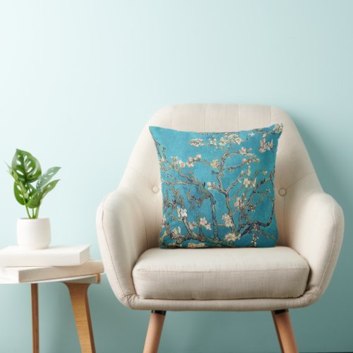 Almond Blossoms Vincent Van Gogh Throw Pillow