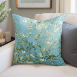 Almond Blossoms | Vincent Van Gogh Throw Pillow<br><div class="desc">Almond Blossoms (1890) by Dutch artist Vincent Van Gogh. Original artwork is an oil on canvas from a group of paintings made by Van Gogh in southern France of blossoming almond trees. The paintings were influenced by Impressionism, Divisionism, and Japanese woodcuts. Use the design tools to add custom text or...</div>