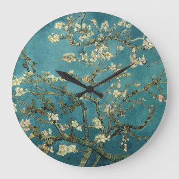 Almond Blossoms Wall Clock by vintage_gift_shop at Zazzle