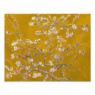 Almond Branches in Bloom (Gold) | Van Gogh | Photo Print