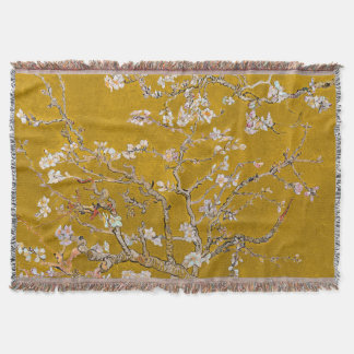 Almond Branches in Bloom (Gold) | Van Gogh | Throw Blanket