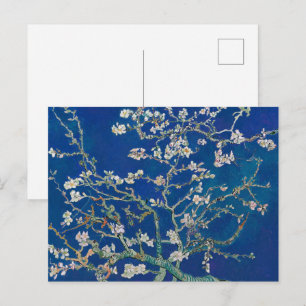 Almond Branches in Bloom (Indigo) Van Gogh Postcard