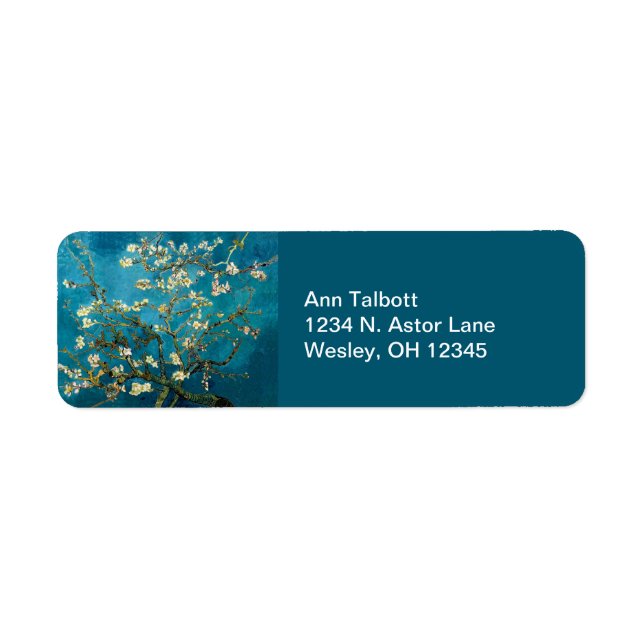 Almond Branches in Bloom Return Address Labels (Front)