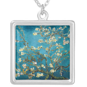 Almond Branches in Bloom Sterling Silver Necklace