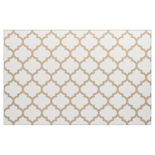 Almond Brown Moroccan Trellis Pattern Fabric